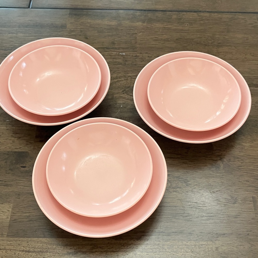 Romac Melmac by Royalton 6 pink bowls